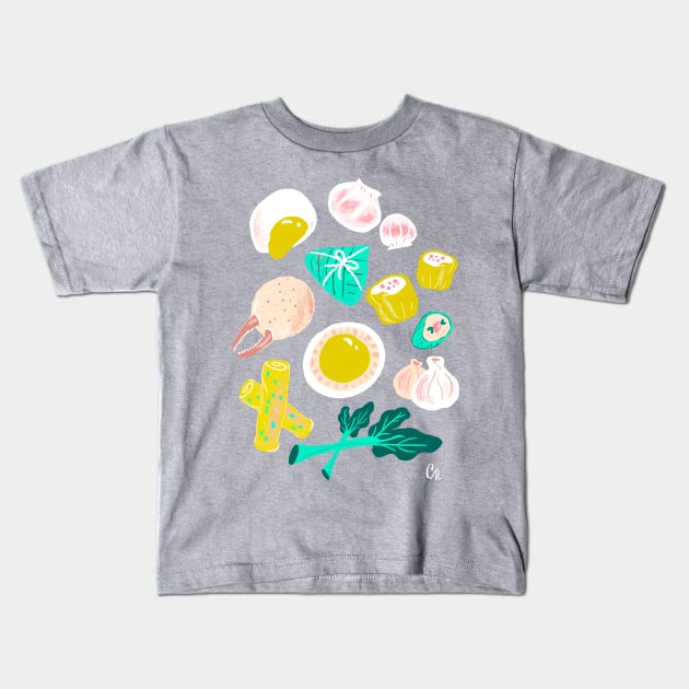 Eat Dim Sum by Cindy Rose Studio Kids T-Shirt by cindyrosestudio